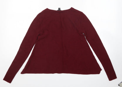 Womens UK Size 10 Miss Selfridge Red Pullover Jumper