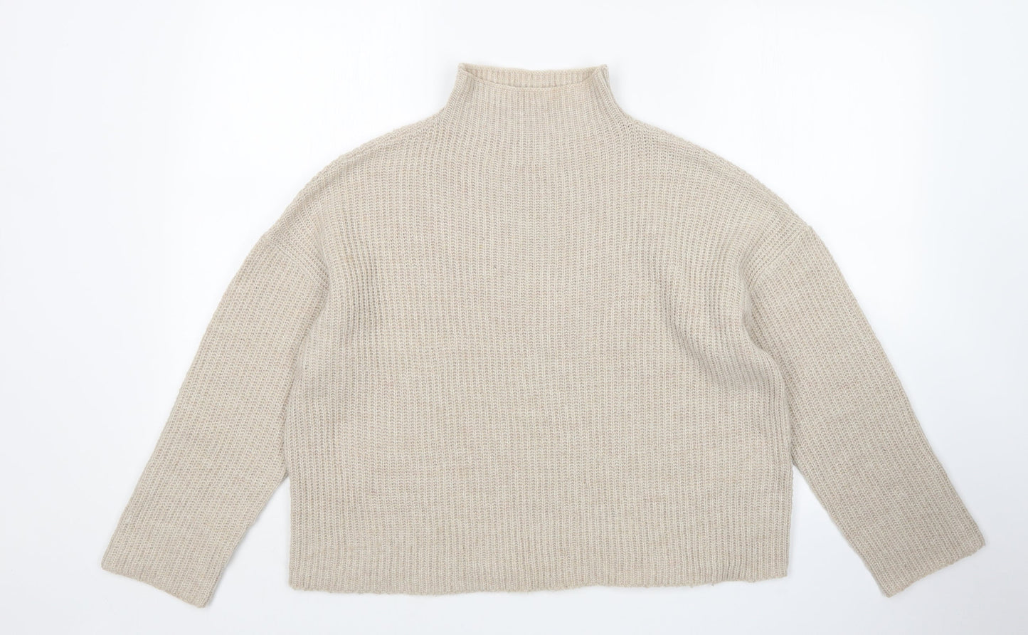 Womens UK Size S Villa Beige Pullover Jumper