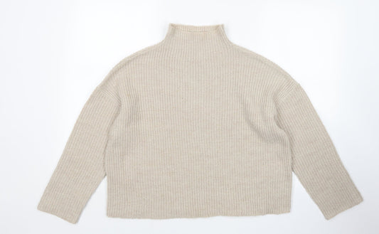 Womens UK Size S Villa Beige Pullover Jumper
