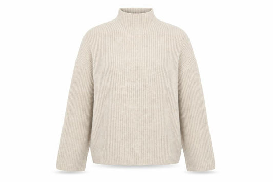 Front view of Villa women’s beige jumper, size S