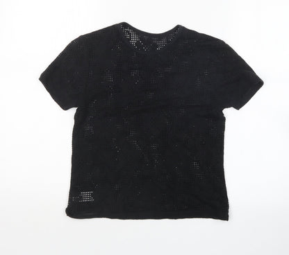 Womens UK Size 10 St Michael Black Basic T-Shirt