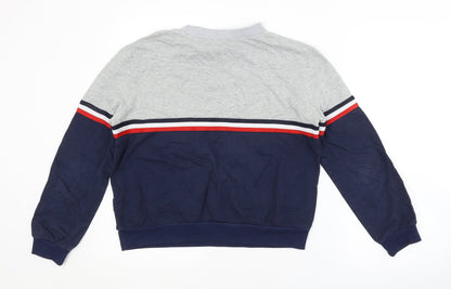 SheIn Womens Multicoloured Striped  Pullover Sweatshirt
