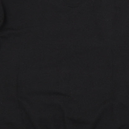Brand and care label for iclosam men’s black jumper, size L