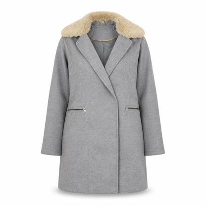Womens UK Size 10 Topshop Grey Trench Coat