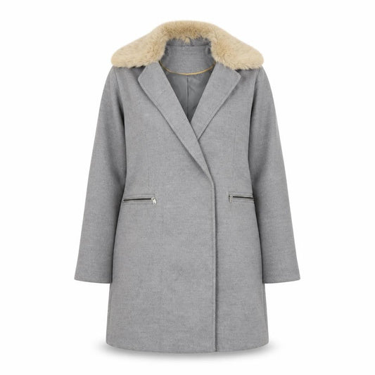Womens UK Size 10 Topshop Grey Trench Coat