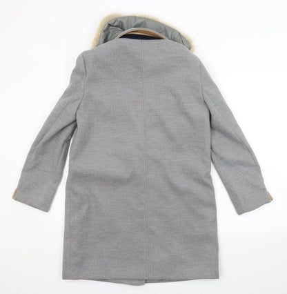 Womens UK Size 10 Topshop Grey Trench Coat