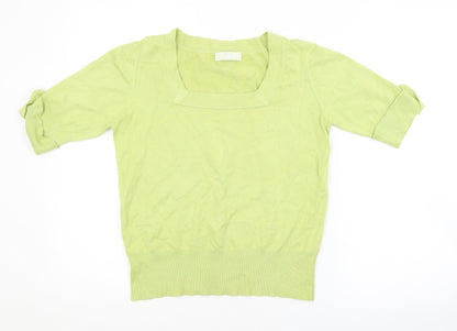 Womens UK Size 14 M&S Green Pullover Jumper