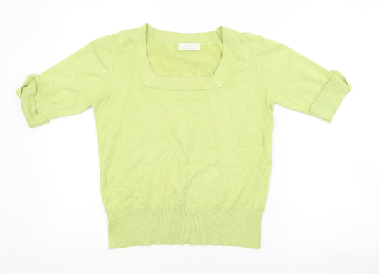 Womens UK Size 14 M&S Green Pullover Jumper