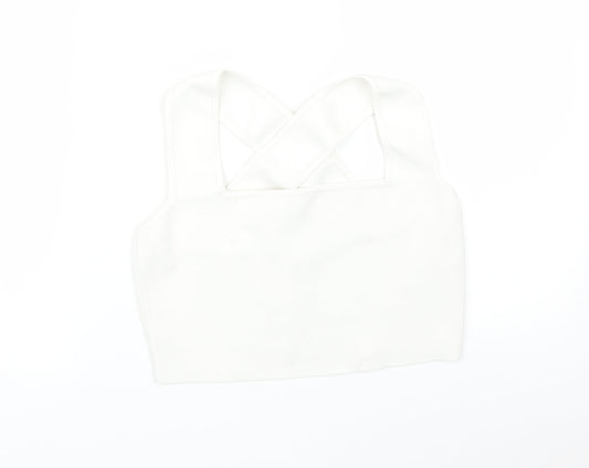 Womens UK Size M H&M White Basic T-Shirt