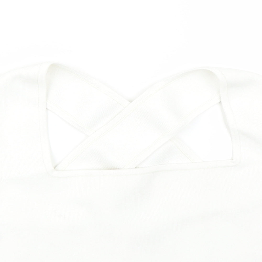 Womens UK Size M H&M White Basic T-Shirt