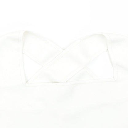 Womens UK Size M H&M White Basic T-Shirt