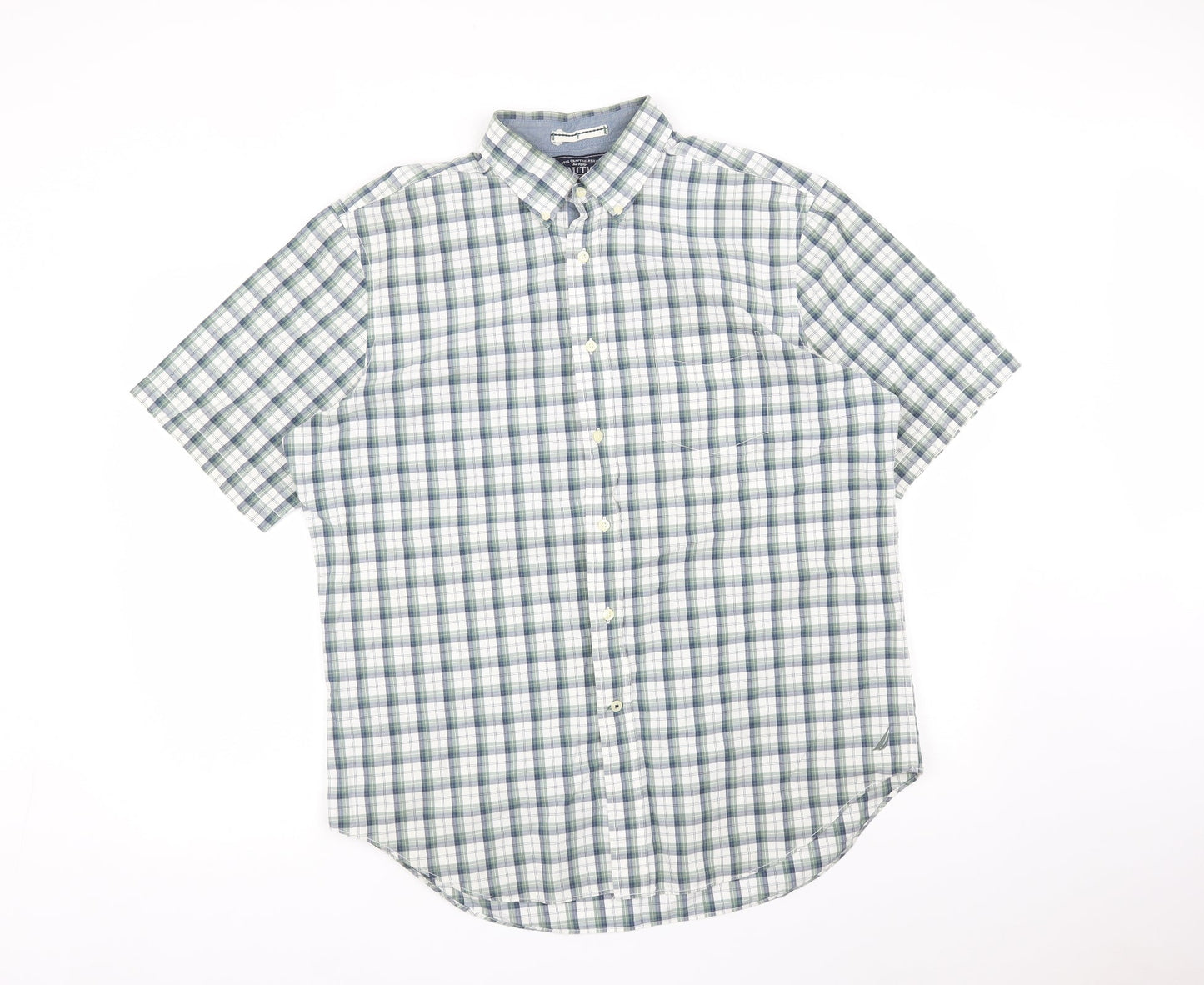 Mens UK Size L Nautica Multicoloured  Button-Up Short Sleeve Casual Shirt