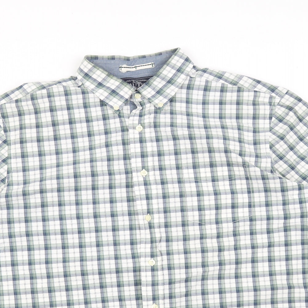 Mens UK Size L Nautica Multicoloured  Button-Up Short Sleeve Casual Shirt