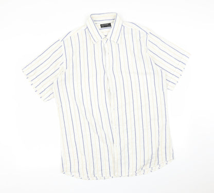 Cedar Wood State Mens Multicoloured Striped   Button-Up Size XL