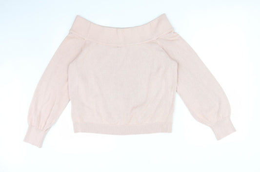 Womens UK Size M H&M Pink Basic T-Shirt
