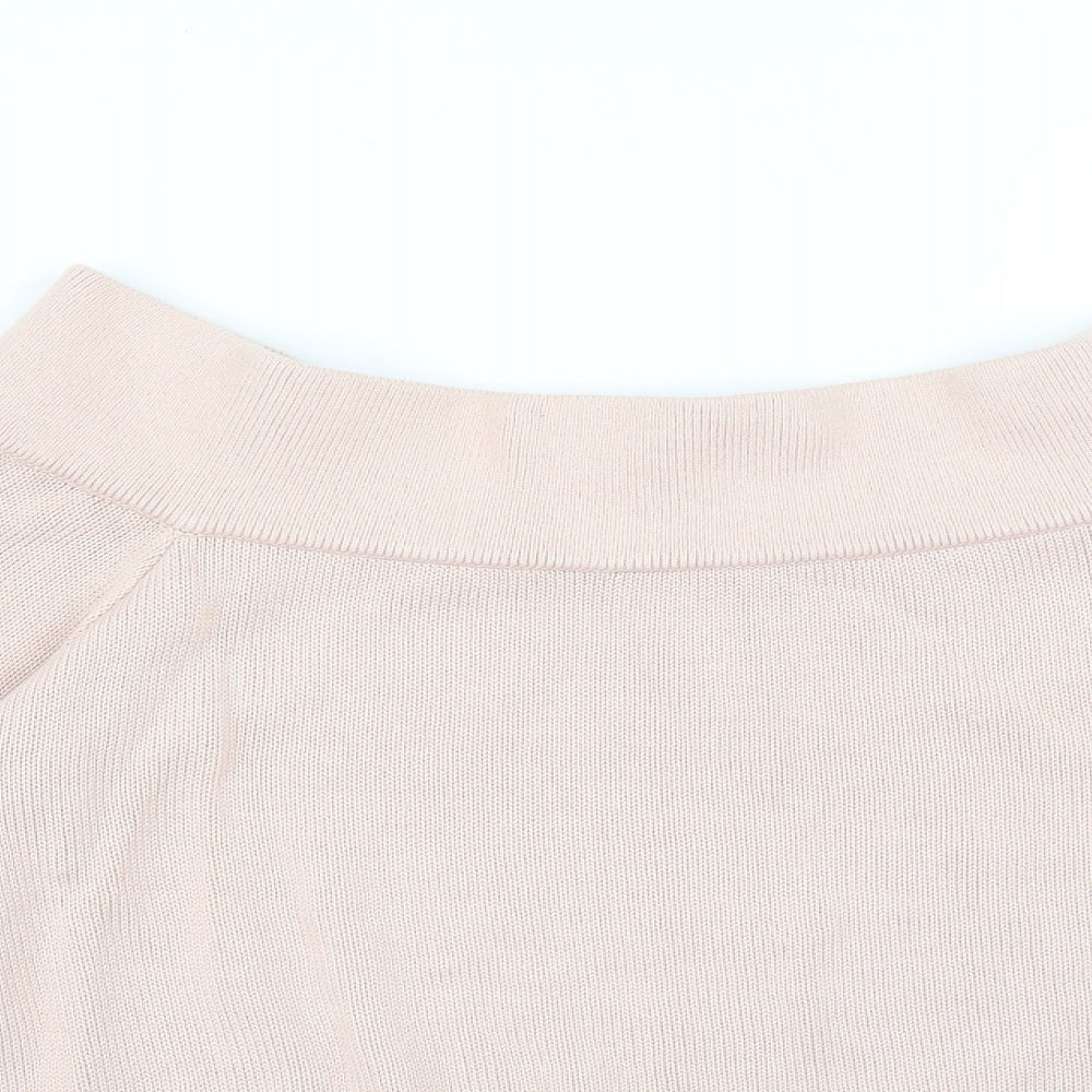 Womens UK Size M H&M Pink Basic T-Shirt