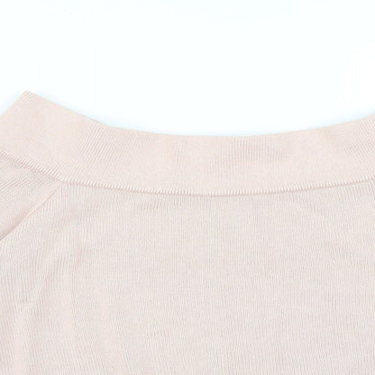 Womens UK Size M H&M Pink Basic T-Shirt