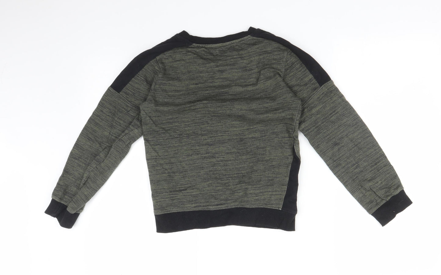 M&Co Boys Green   Pullover Sweatshirt Size 9-10 Years