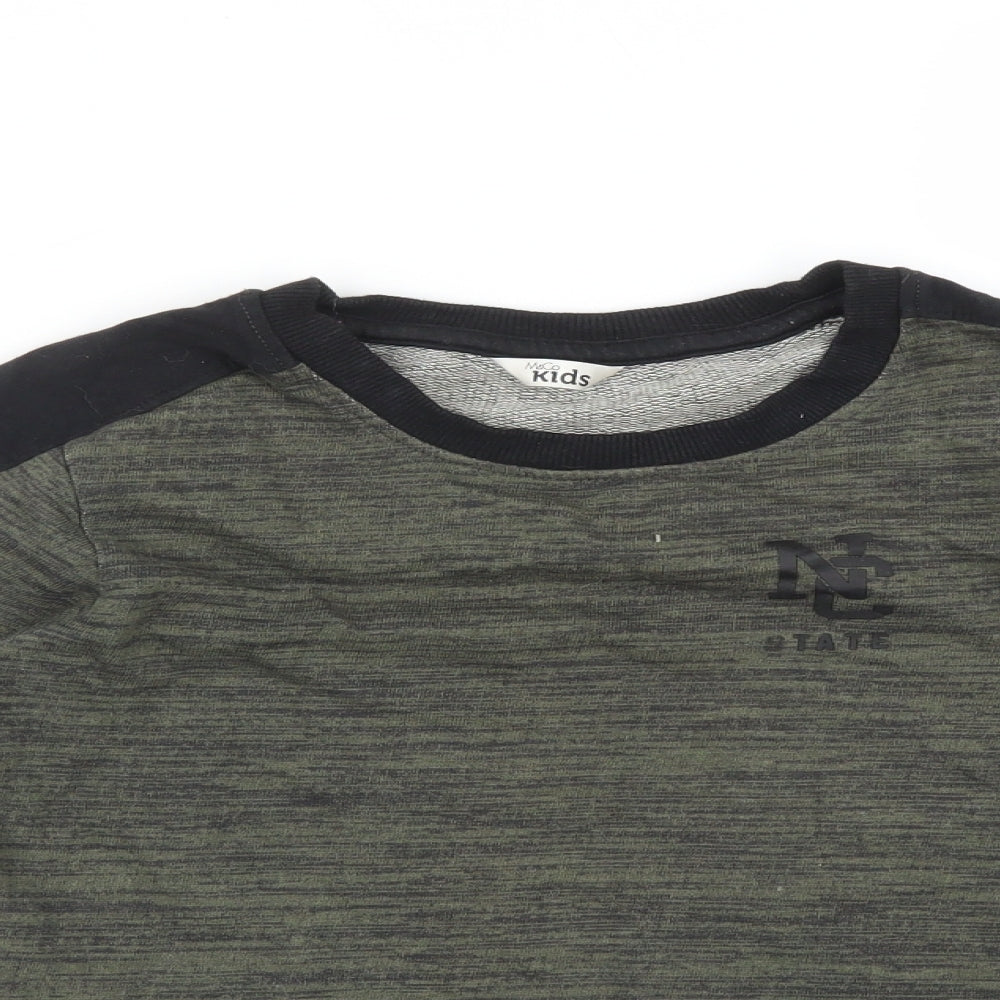 M&Co Boys Green   Pullover Sweatshirt Size 9-10 Years