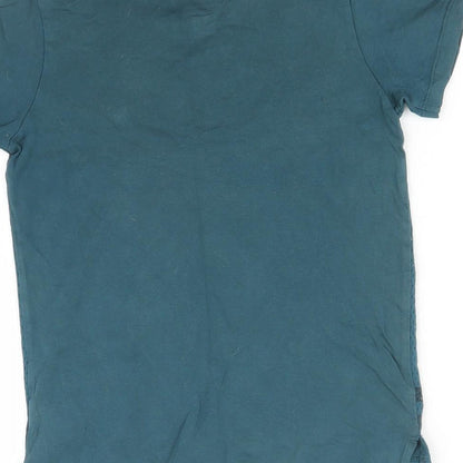 Brand and care label for GOODS CO. boys’ blue basic t-shirt, size 8, years - 85 nyc
