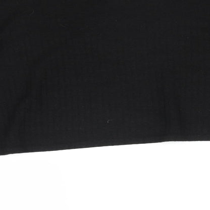 Boohoo Womens Black Striped  Cropped T-Shirt Size 10