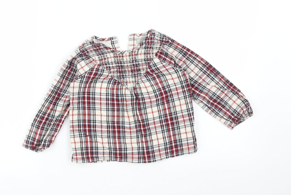 Additional front view of Primark Baby Multicoloured Check Basic T-Shirt, size 24, Months