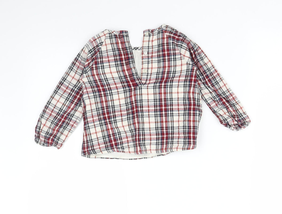 Back view of Primark Baby Multicoloured Check Basic T-Shirt, size 24, Months