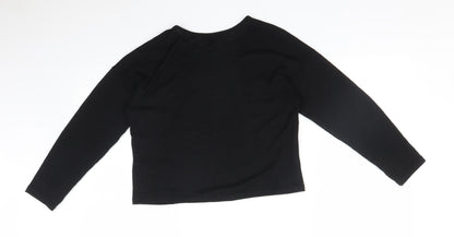 New Look Girls Black Geometric  Cropped T-Shirt Size 12-13 Years
