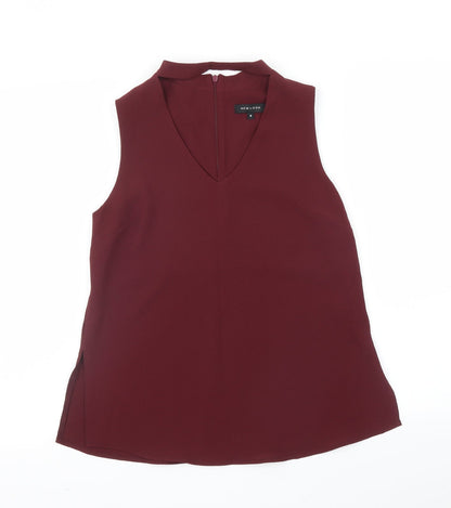 Womens UK Size 6 New Look Red Basic T-Shirt