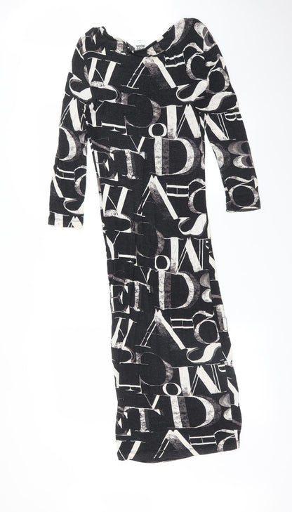 VERO MODA Womens Multicoloured Geometric  Bodycon  Size M