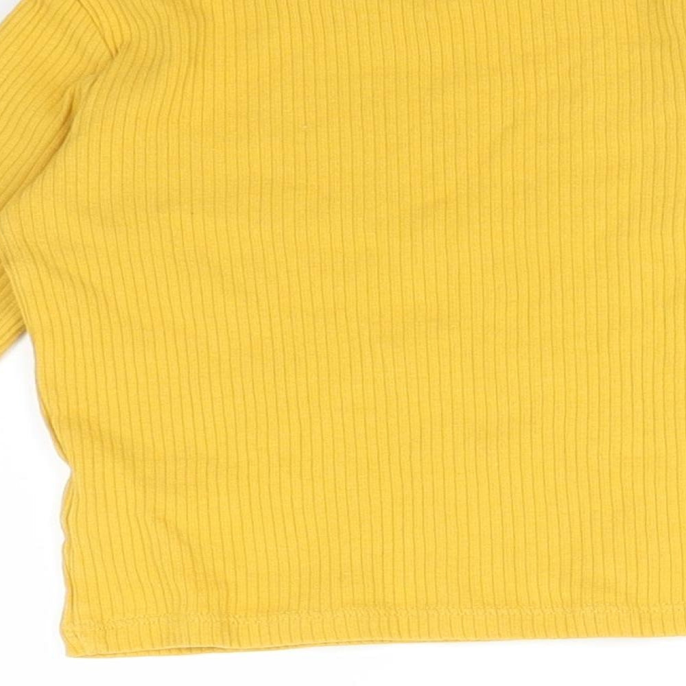 F&F Girls Yellow Striped  Basic T-Shirt Size 2-3 Years