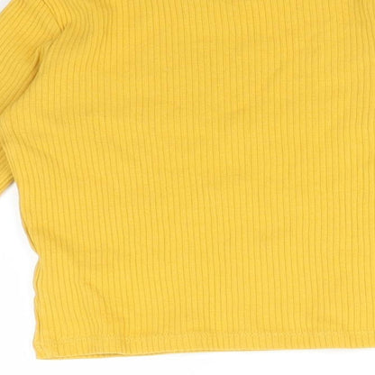 F&F Girls Yellow Striped  Basic T-Shirt Size 2-3 Years
