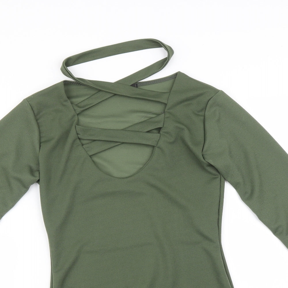 I-X LONDON Womens Green   Basic T-Shirt Size 8
