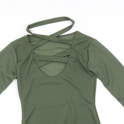 I-X LONDON Womens Green   Basic T-Shirt Size 8