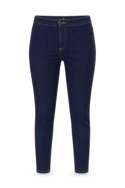 Front view of Missguided women’s blue jegging jeans, size UK 10, 28-inch leg