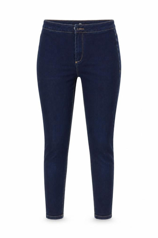 Front view of Missguided women’s blue jegging jeans, size UK 10, 28-inch leg