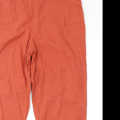 Womens UK Size 20 M&Co Regular Fit  Orange Trousers