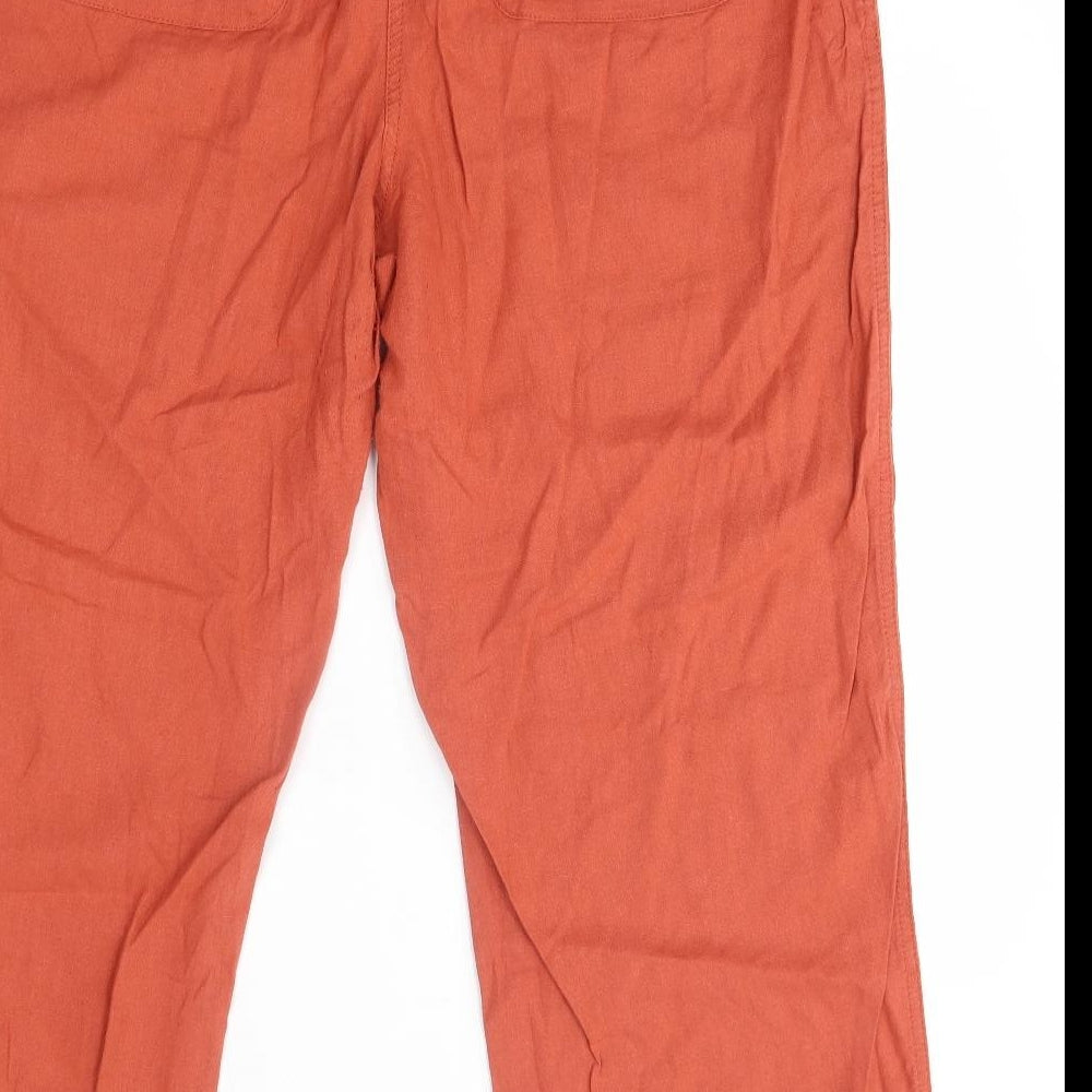 Womens UK Size 20 M&Co Regular Fit  Orange Trousers