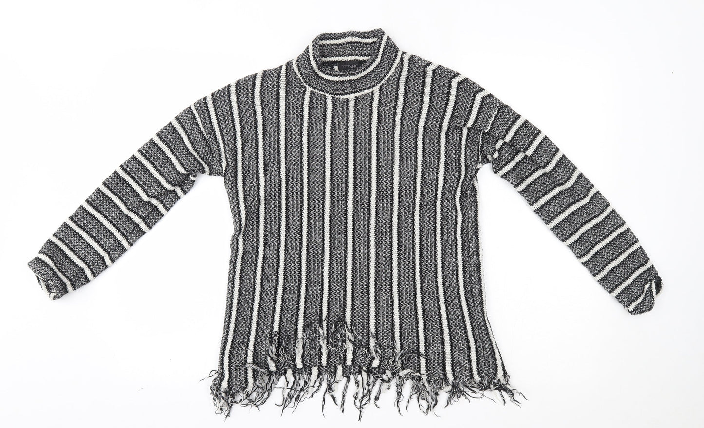 Womens UK Size 10 Topshop Grey Pullover Jumper