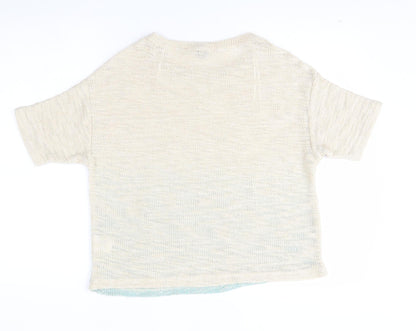 Womens UK Size 10 Papaya Beige Pullover Jumper