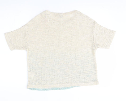 Womens UK Size 10 Papaya Beige Pullover Jumper