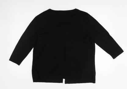 Womens UK Size L Your Sixth Sense Black Cardigan Jumper