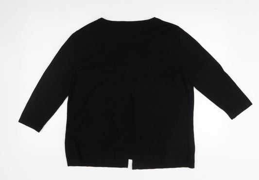 Womens UK Size L Your Sixth Sense Black Cardigan Jumper