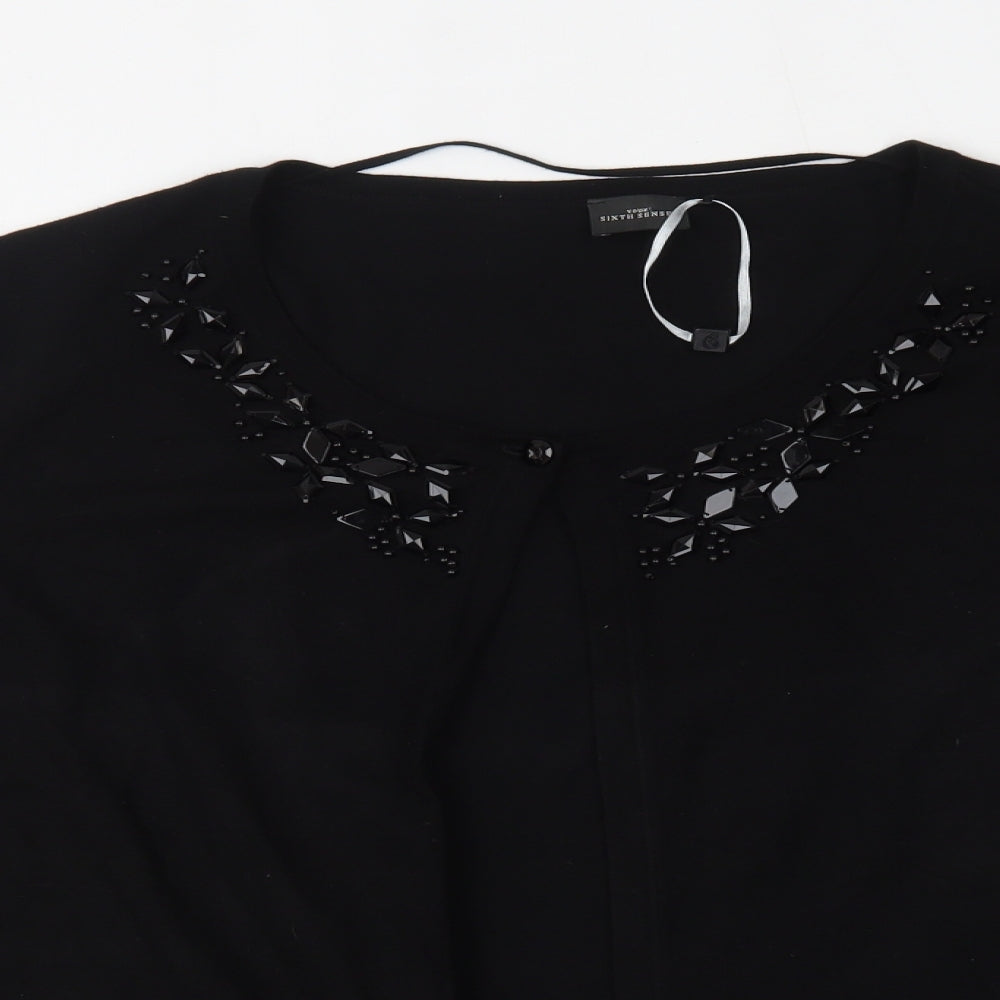Womens UK Size L Your Sixth Sense Black Cardigan Jumper