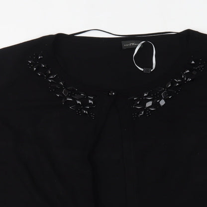 Womens UK Size L Your Sixth Sense Black Cardigan Jumper
