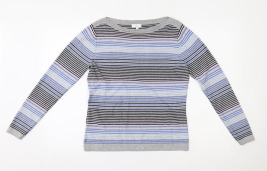 cc Womens Blue Striped  Pullover Jumper Size M