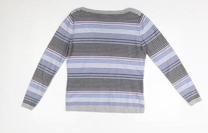 Womens UK Size M cc Blue Pullover Jumper
