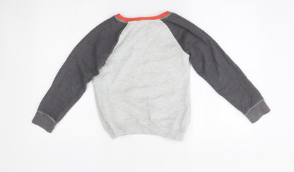 NEXT Girls Grey   Pullover Jumper Size 9 Years  - this is my happy face