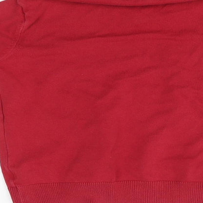 F&F Girls Red   Pullover Jumper Size 5-6 Years