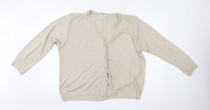 In stitches Womens Beige   Cardigan Jumper One Size